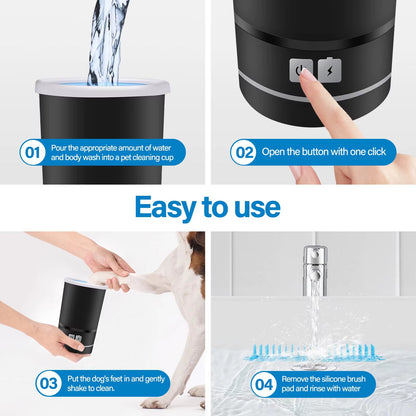 PawClean Pro Cup – USB Rechargeable Pet Paw Washer for Spotless, Stress-Free Cleaning